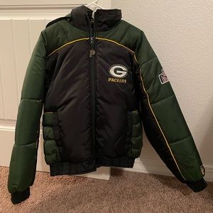 Green Bay Packers Puffer Jacket Boys XL 18-20
